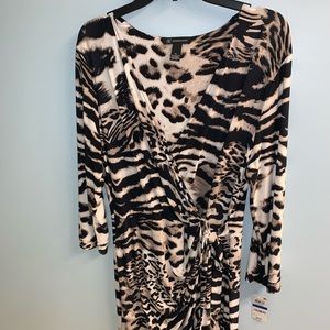 Leopard print wrap dress